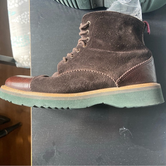 Pertini Spain Boots Men's 9.5, 40 EU Brown Suede Lace Up Leather Almond Toe~ - Picture 3 of 12